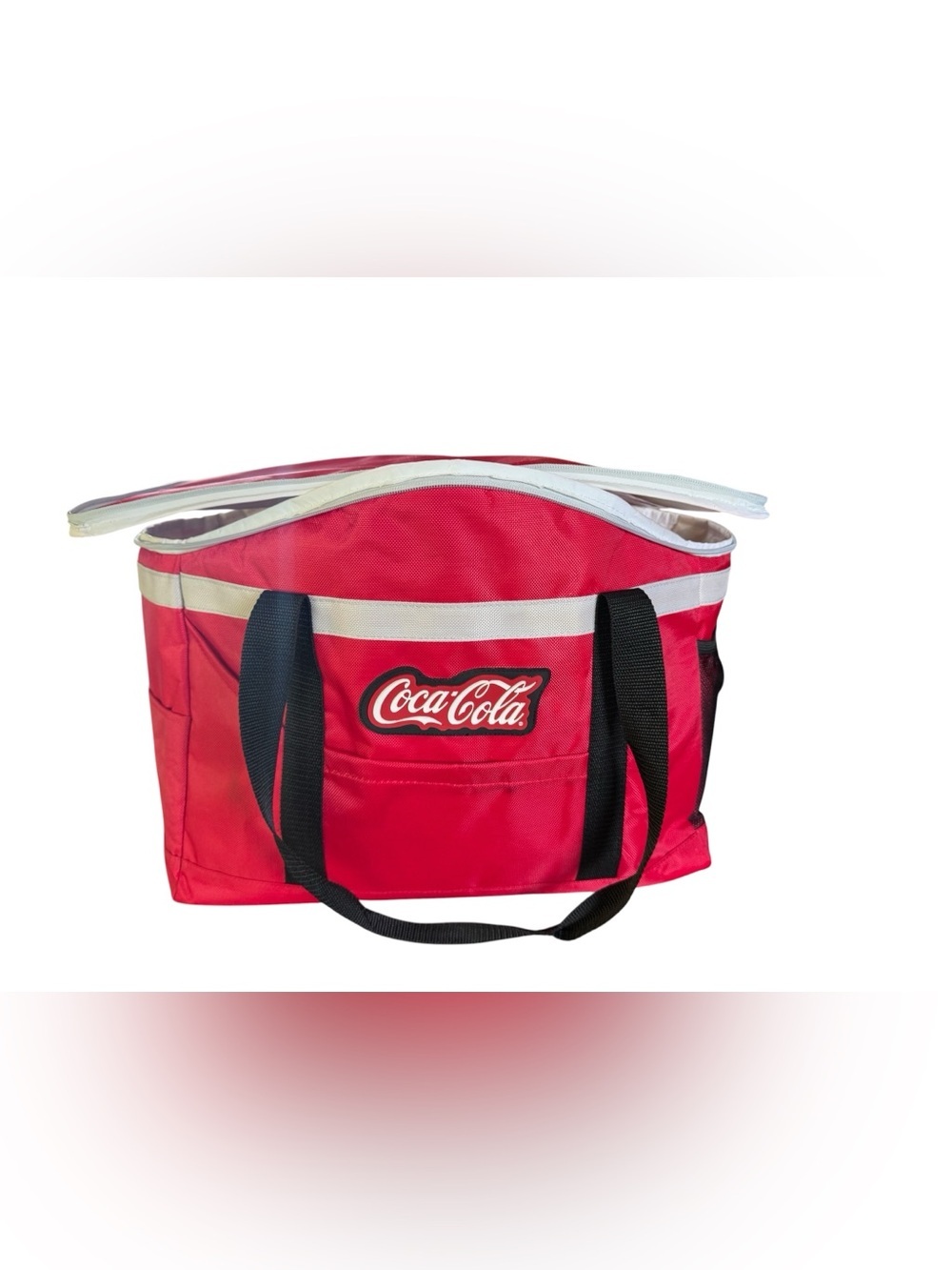 Coca Cola Insulated Cooler Bag Red Soft Sided Picnic Tote 16”